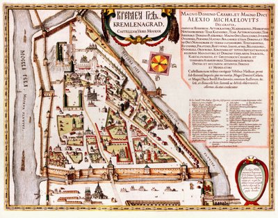 A moszkvai Kreml 16. századi térképe alkotó: Willem Blaeu