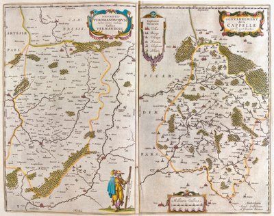 Vermandois-Saint Quentin/Tierache, Aisne, a Willem Blaeu által készített "Theatrum Orbis Terrarum, sive Atlas Novus"-ban (Amszterdam). alkotó: Willem Blaeu