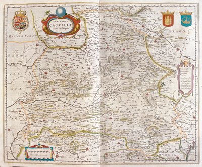 Zaragoza, Valencia, Alicante, Cartagena, Madrid, Cordoba, Sevilla, Salamanca, Palencia, Segovia, Toledo, Cuenca, Granada, Willem Blaeu, Amszterdam, "Theatrum Orbis Terrarum, sive Atlas Novus" című művében. alkotó: Willem Blaeu