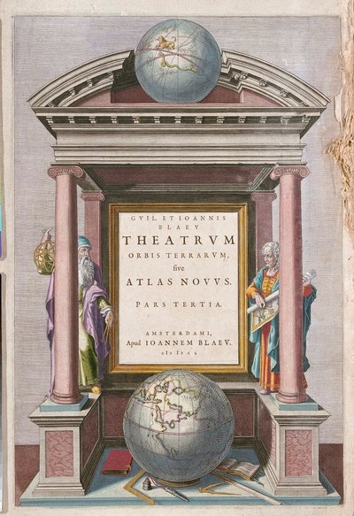 a Willem Blaeu által készített "Theatrum Orbis Terrarum, sive Atlas Novus" című könyvben, Amszterdam, Amszterdam alkotó: Willem Blaeu