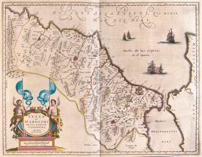 Északnyugat-Afrika és Marokkó, Willem Blaeu: "Theatrum Orbis Terrarum, sive Atlas Novus", Amszterdam. alkotó: Willem Blaeu