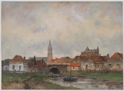 Felső zsilip Steenbergenben, 1800-as évek. alkotó: Willem C Rik