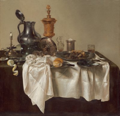 Bankett darab darált pite-vel alkotó: Willem Claesz. Heda