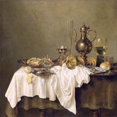 Reggeli rákkal, 1648 alkotó: Willem Claesz. Heda