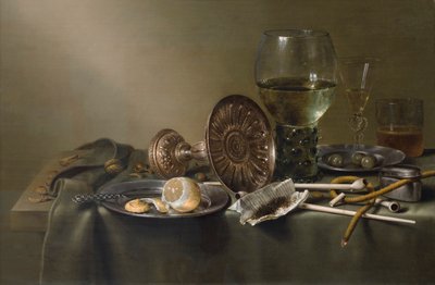Csendélet szemüveggel és dohánnyal alkotó: Willem Claesz. Heda