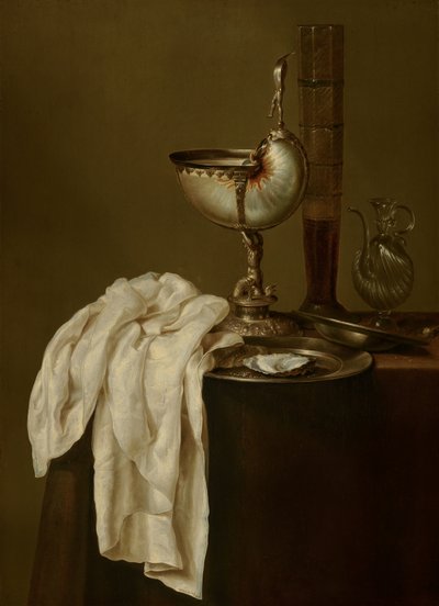 Stillleben mit Nautilus-Pokal alkotó: Willem Claesz. Heda
