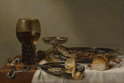 Stillleben mit einem Römer und einer Uhr alkotó: Willem Claesz. Heda