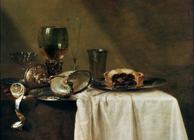 A feketeribizli torta, 1635 alkotó: Willem Claesz. Heda