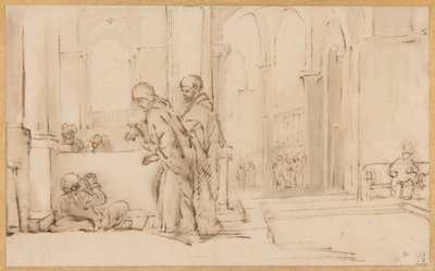 Péter és János a templom kapujában alkotó: Willem Drost