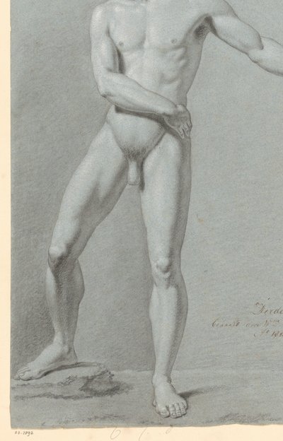 Álló férfi akt, elölről nézve (3. díj 1810) alkotó: Willem Grebner