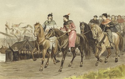 V. Florisz, Hollandia grófja és IV. Gijsbrecht Amstelből, 1274. július 26. alkotó: Willem II Steelink