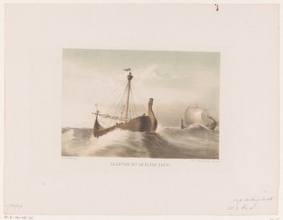 Hajó, 11. század 11. századi hajó (cím a tárgyon) alkotó: Willem Jacob Hofdijk