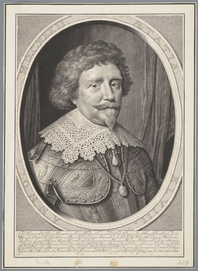 Frederik Hendrik, Orange hercegének portréja 48 évesen alkotó: Willem Jacobsz Delff