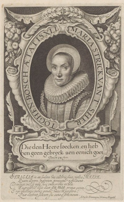 Maria Strick portréja 41 évesen Kincses gyakran példa és különféle írások bemutatása (...) (sorozat címe) alkotó: Willem Jacobsz Delff