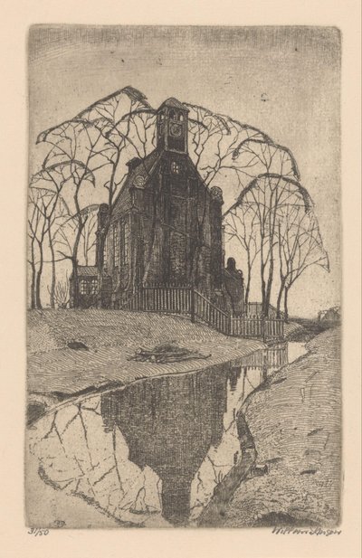 falusi templom alkotó: Willem Jansen (graveur) (signed by artist)