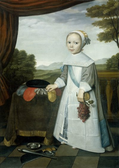 Johannes van Rees (1662-1690/91), Elisabeth van Oosten féltestvérének portréja gyermekként alkotó: Willem Jansz. Ploy (attributed to)