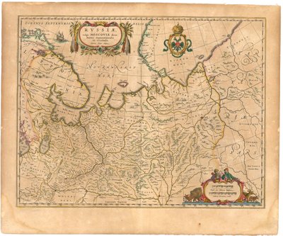 Oroszország térképe: Világtérkép.., 1645 alkotó: Willem Janszoon Blaeu