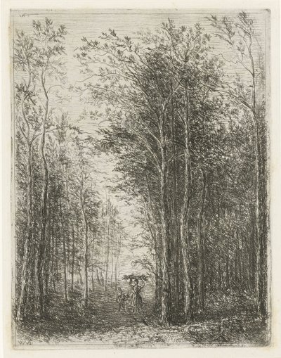 Erdei táj fagyűjtőkkel alkotó: Willem Matthias Jan van Dielen