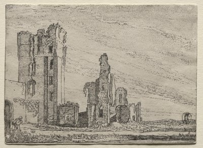 A Huys Te Kleef kastély romjai Haarlem közelében alkotó: Willem Pietersz Buytewech