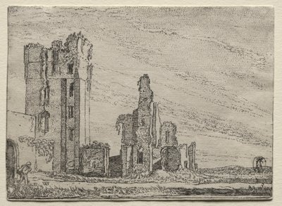A Huys Te Kleef kastély romjai Haarlem közelében, kb. 1616. alkotó: Willem Pietersz Buytewech