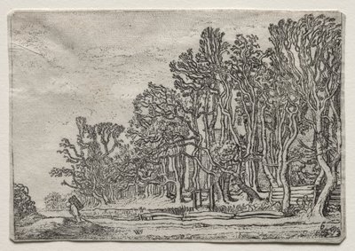 A tájak díszlete: két deszka-sövény alkotó: Willem Pietersz Buytewech