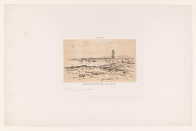 Kilátás West-Terschelling falura (cím az objektumon) alkotó: Willem Roelofs (I)