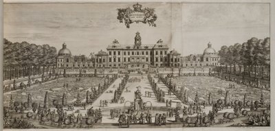 A Drottningholm-palota és kert délről alkotó: Willem Swidde