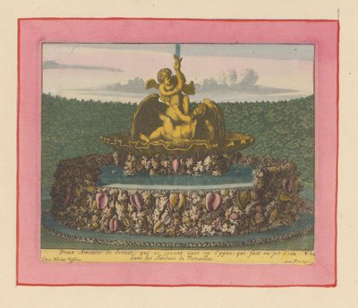Brunnen mit zwei Putti, die mit einem Schwan spielen alkotó: Willem Swidde