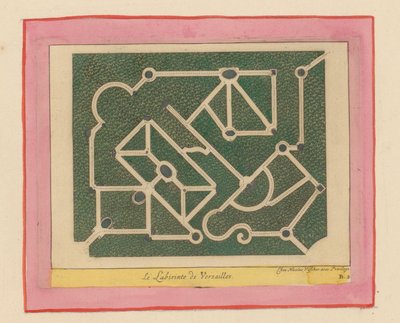 Grundriss des Labyrinths von Versailles alkotó: Willem Swidde