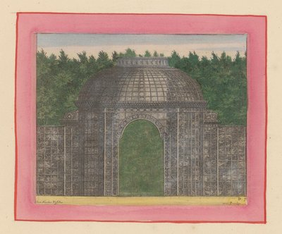 Laubengang mit Tor für eine Hecke in den Gärten von Versailles alkotó: Willem Swidde