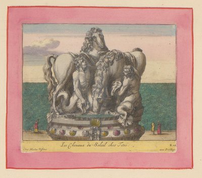 Statue der Sonnenpferde, betreut von zwei Tritonen alkotó: Willem Swidde