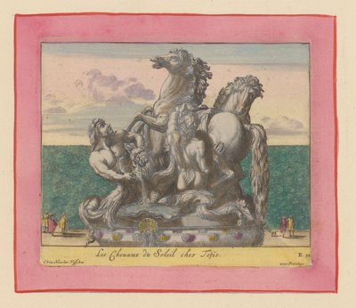 Statue der Sonnenpferde, betreut von zwei Tritonen alkotó: Willem Swidde
