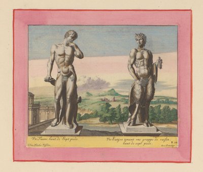 Statuen eines Fauns und eines Satyrs mit Trauben alkotó: Willem Swidde