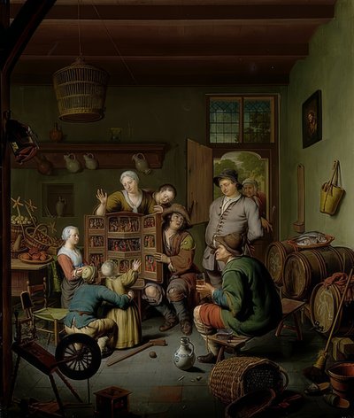 A ritkaságok doboza (? T Fraay Curieus). 1718 alkotó: Willem Van Mieris