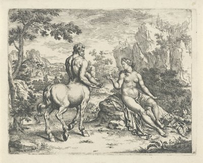 Ocyrhoe megjósolja Chiron és Aszklépiosz sorsát alkotó: Willem Van Mieris