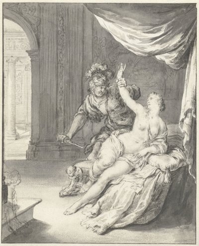 Tarquinius megfenyegeti Lucretiát alkotó: Willem Van Mieris
