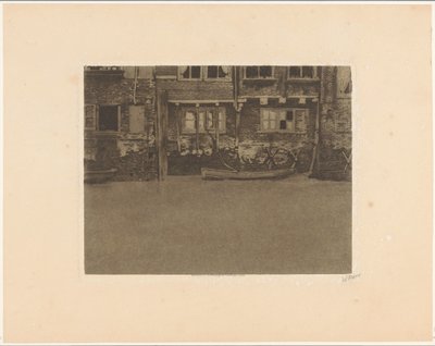 A Voorstraat 463, 461 és 459 hátsó homlokzatai Dordrechtben alkotó: Willem Witsen (signed by artist)