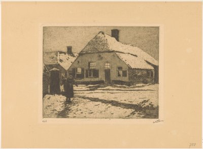 Havas házak az edei úton alkotó: Willem Witsen (signed by artist)