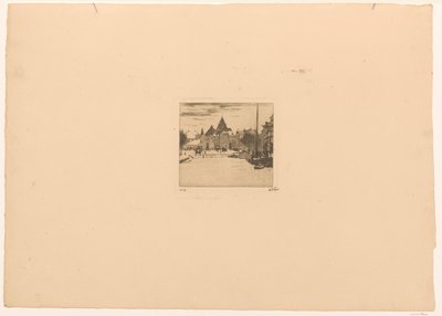 Nieuwmarkt Amszterdamban alkotó: Willem Witsen (signed by artist)
