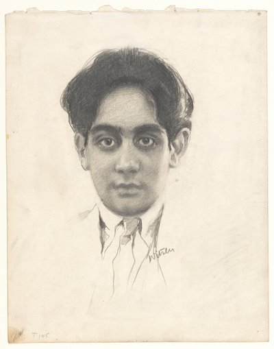 Karamjit Singh Sahib Bahadur portréja, Kapurthala hercege alkotó: Willem Witsen (signed by artist)