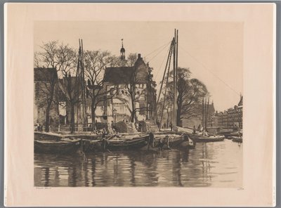Egy épület bontása, ahol Binnenkant és Prins Hendrikkade találkozik Belül bontással alkotó: Willem Witsen (signed by artist)
