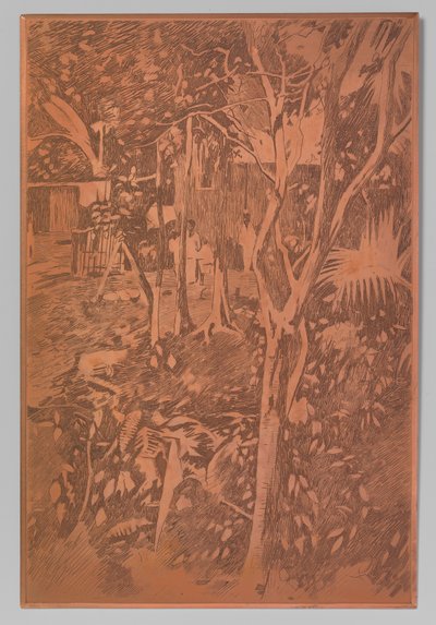 Ansicht in der Kampong, Buitenzorg alkotó: Willem Witsen