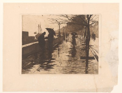 Kilátás a Victoria Embankmentre Londonban alkotó: Willem Arnoldus Witsen