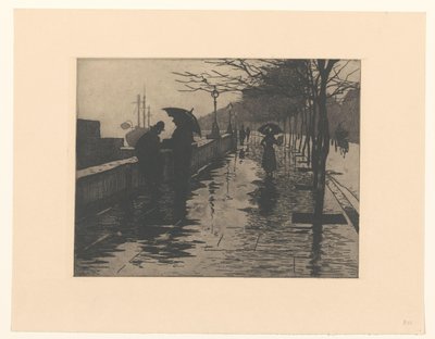 Kilátás a Victoria Embankmentre Londonban alkotó: Willem Arnoldus Witsen