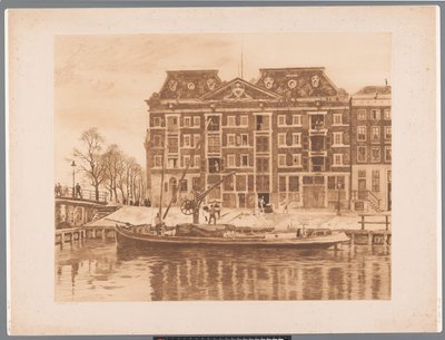 Kilátás a WIC raktár homlokzatára az Oudeschans felől nézve West Indian House (eredeti cím) alkotó: Willem Arnoldus Witsen