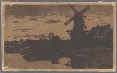 Víz melletti szélmalom, Wijk bij Duurstede alkotó: Willem Arnoldus Witsen