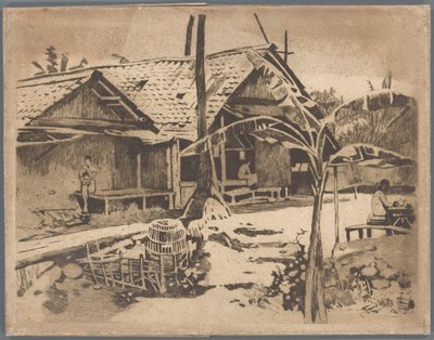 Pisang fa a kampongban, Buitenzorgban alkotó: Willem Arnoldus Witsen
