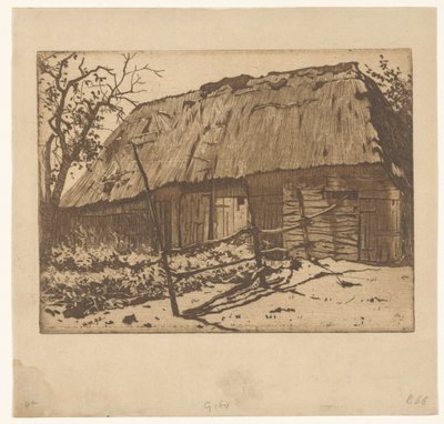 Pajta kerítéssel Brabantban alkotó: Willem Arnoldus Witsen