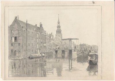 Városkép a Montelbaanstorennel alkotó: Willem Arnoldus Witsen