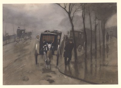 Várakozó kocsik, London alkotó: Willem Arnoldus Witsen
